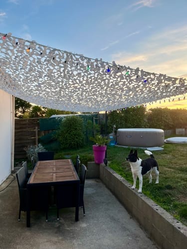 Customer photo review of Weißes Tarnnetz