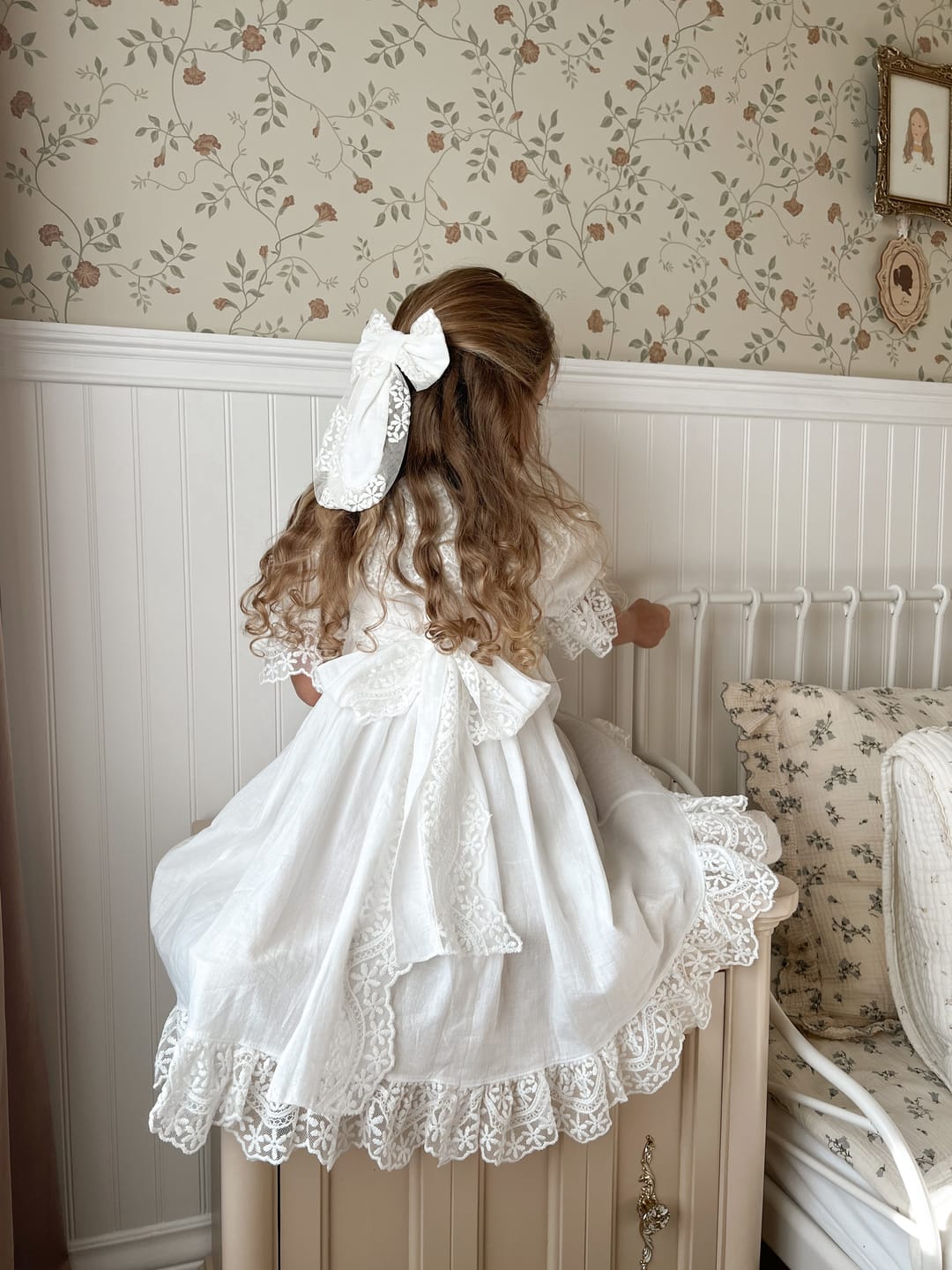 Customer photo review of Katherine Embroidered Linen Dress