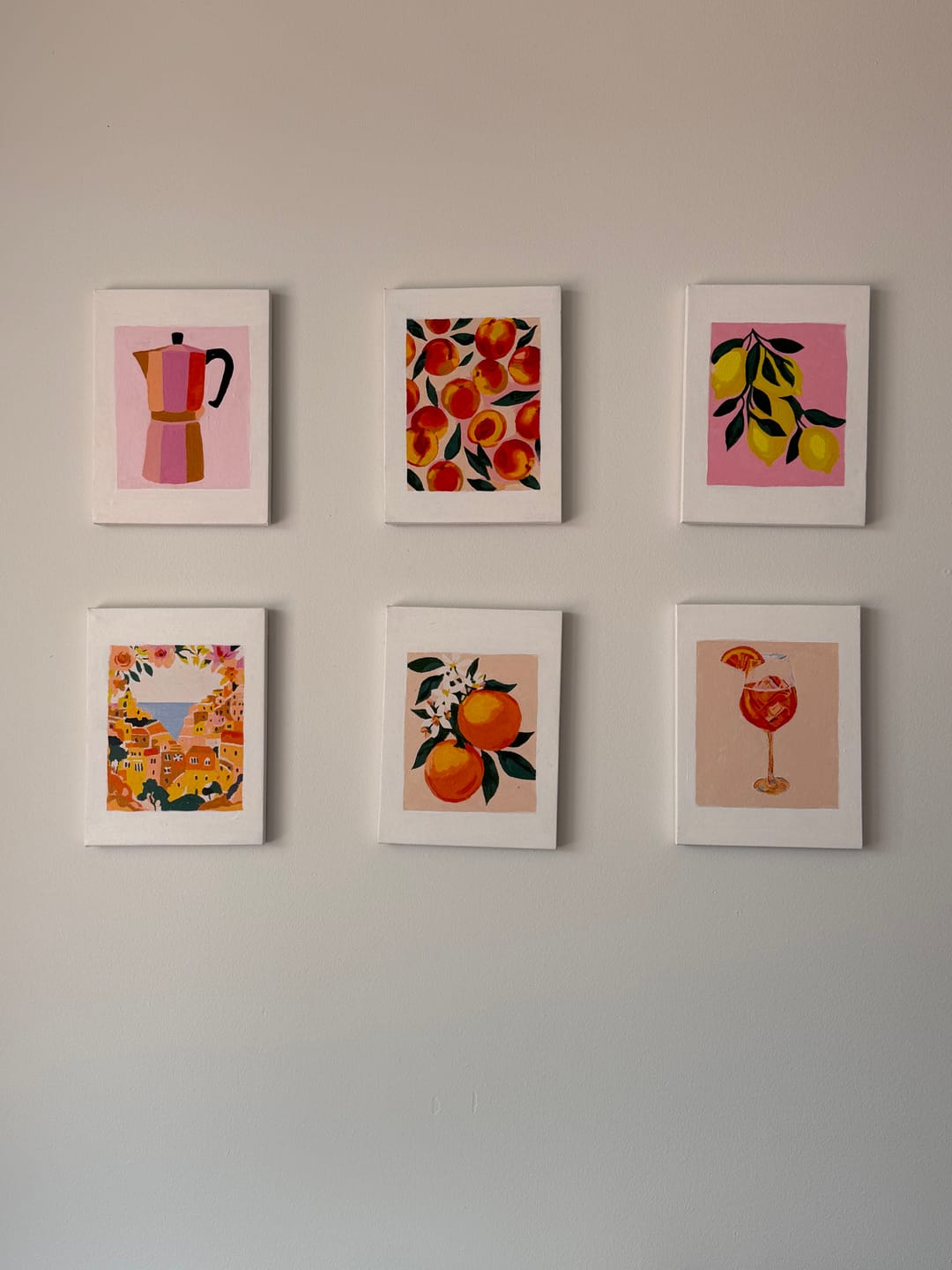 Customer photo review of 6 Mini Paintings - Italian ''Dolce Vita'' Set