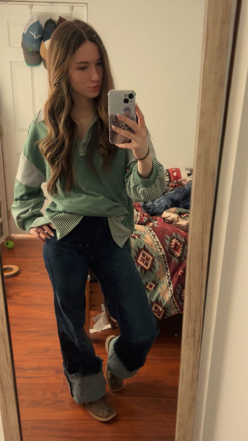 Customer photo review of Kimes Ranch Women's Olivia Dark Wash Jeans