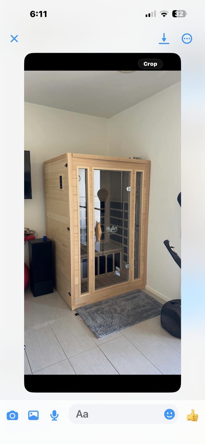 Customer photo review of Kylin Low EMF Premium Carbon Far Infrared Sauna 2 people - K8202