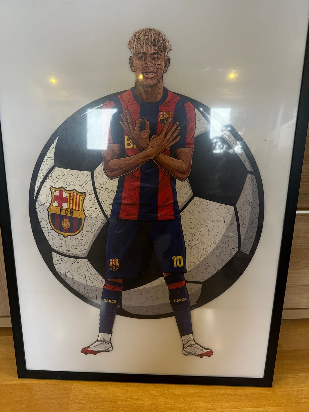 Customer photo review of Lamine Yamal - Holzpuzzle