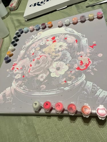 Customer photo review of Astronauta Floreado (Pintura por Números) 40x40 cm