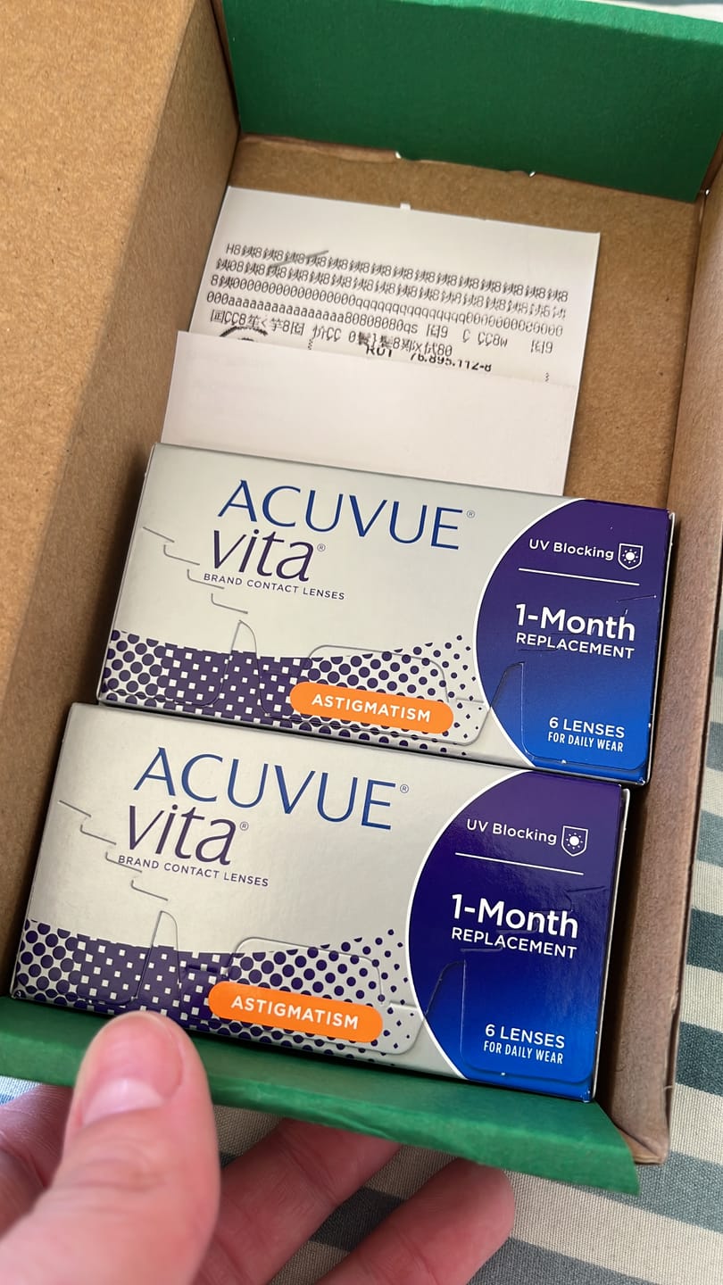 Customer photo review of Acuvue Vita Astigmatísmo (tórico)