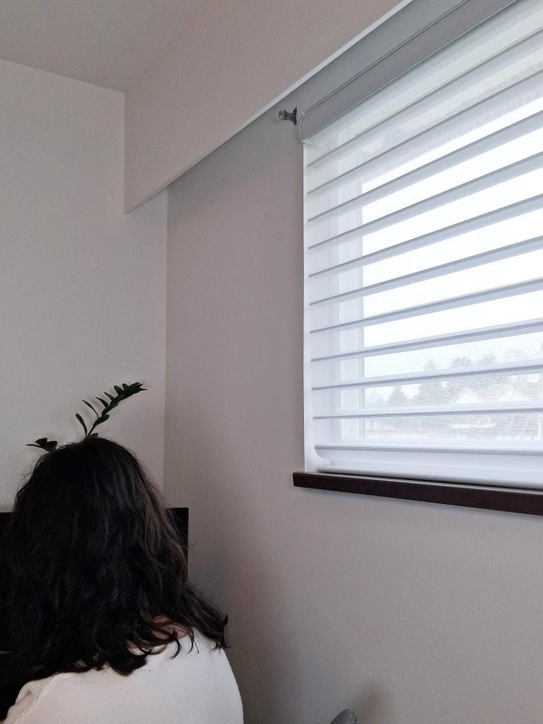 Customer photo review of Stratus Light Filtering Shangri-La Sheer Shades
