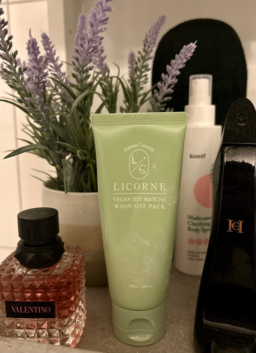 Customer photo review of Licorne Jeju Matcha Wash Off Maske (100ml)