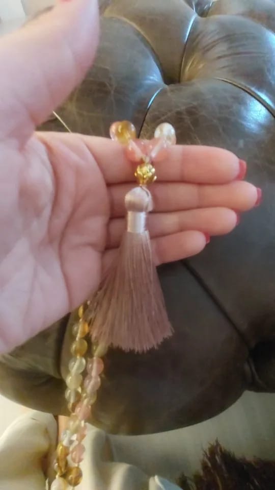 Customer photo review of Edelstein Mala Halskette Turmalin - Schutz & Erdung