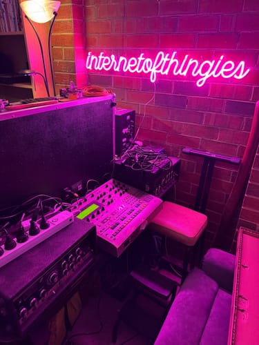 Customer photo review of Custom neon sign internetofthing...