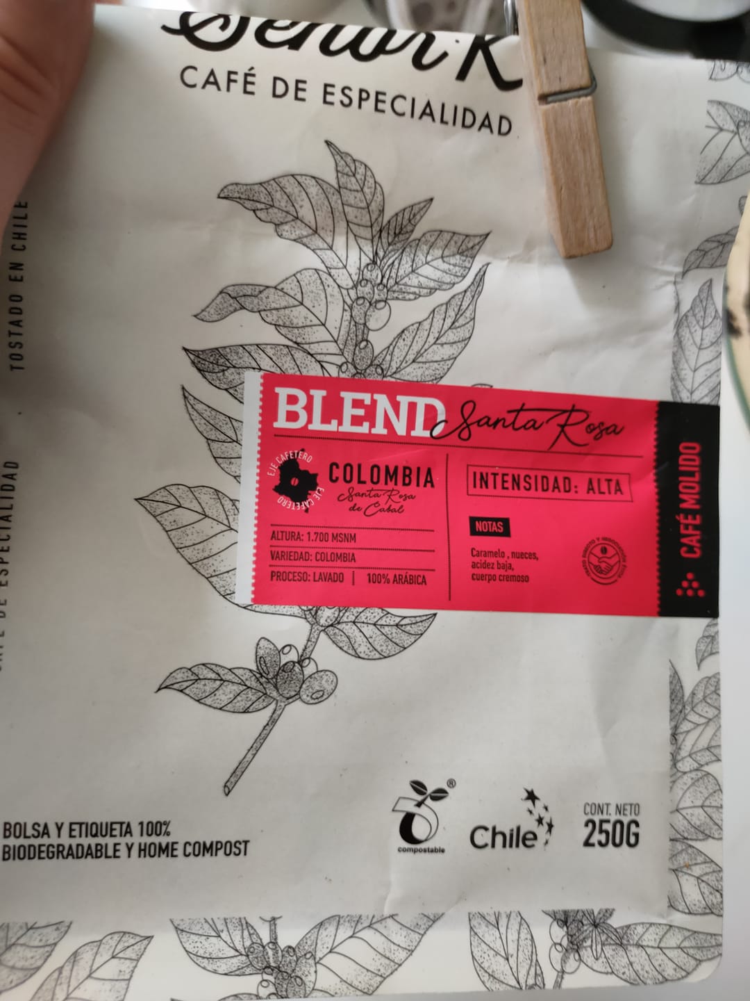 Customer photo review of Colombia | Blend Santa Rosa Bolsa 250 gramos | GRANO ENTERO