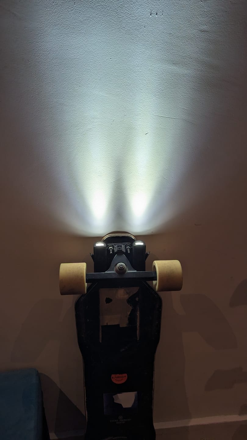 Customer photo review of Backfire Cannon II Electric Skateboard Lights