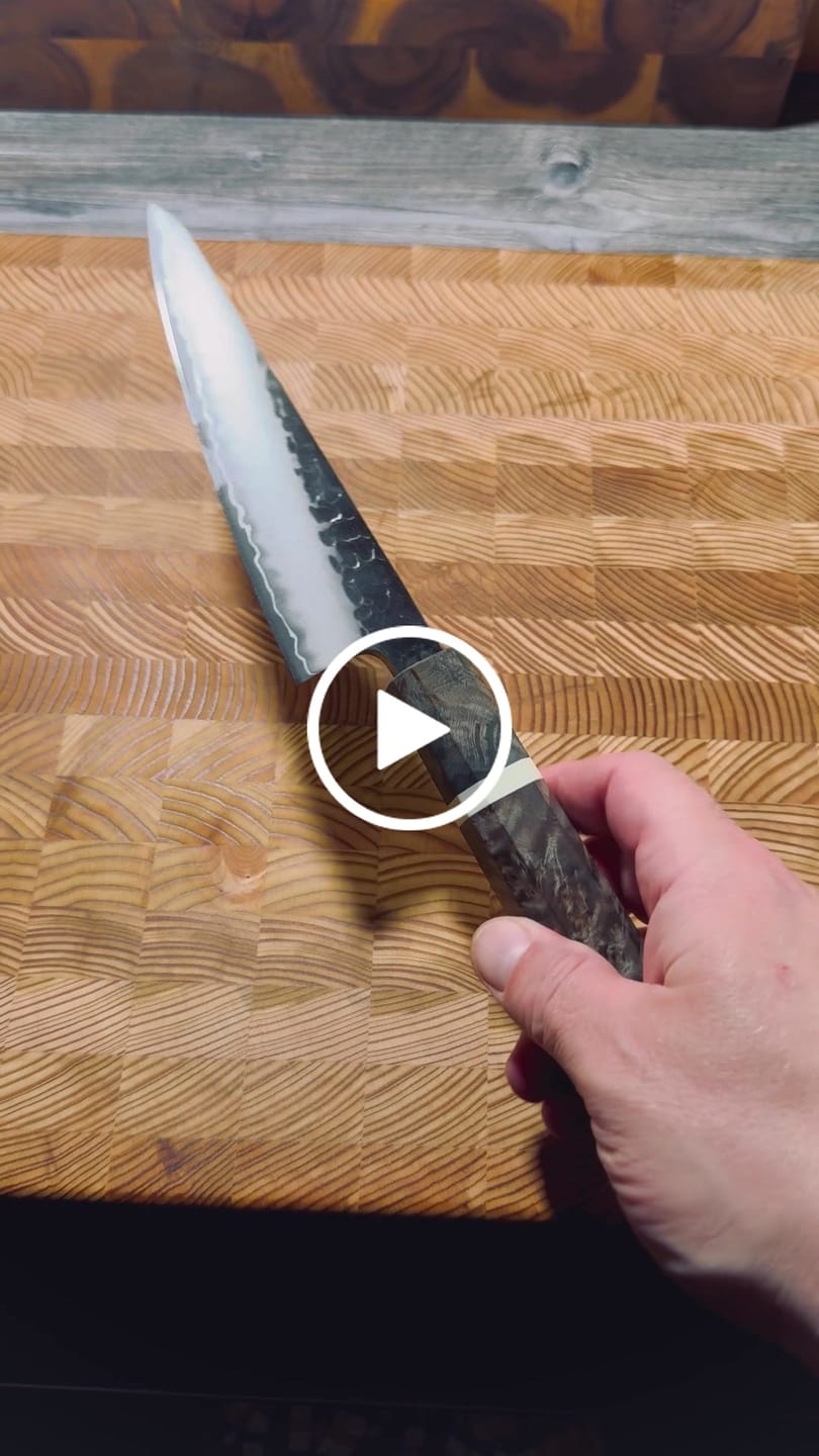 Customer video review of Hatsukokoro Tsuchime Ginsan Honesuki 150mm (Birchwood)
