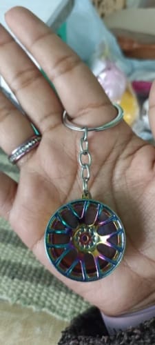 Customer photo review of Mini Wheel Keychains