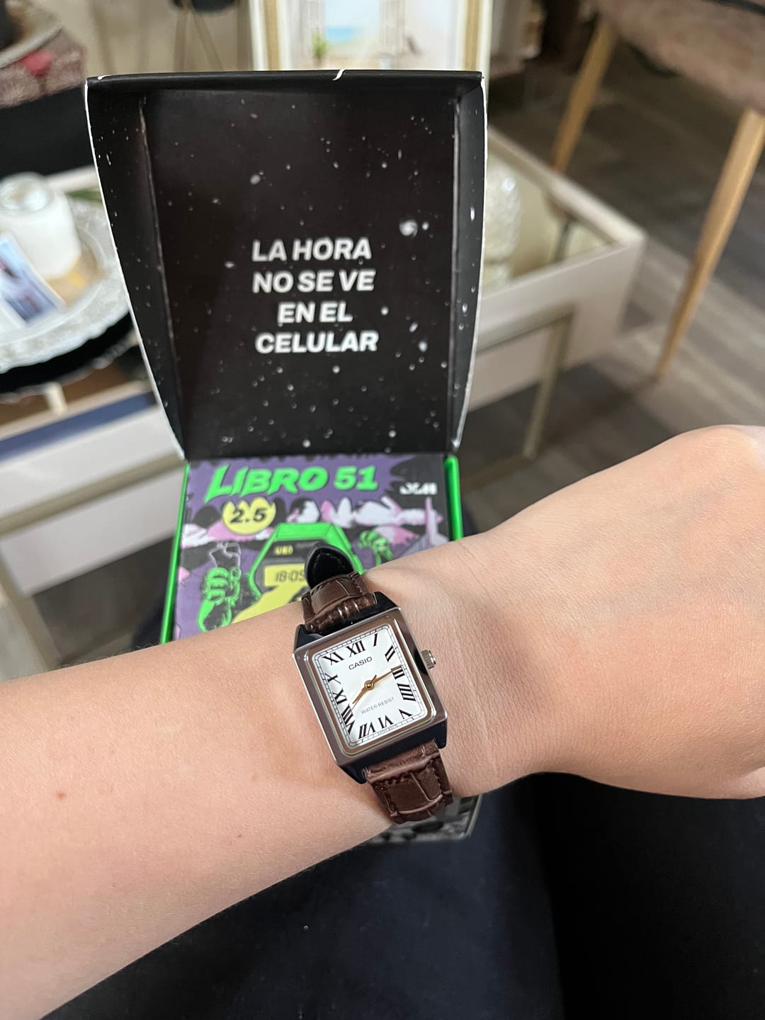 Customer photo review of Reloj Casio Tank Análogo LTP-V007L-7B2UDF Cuero Dial Blanco