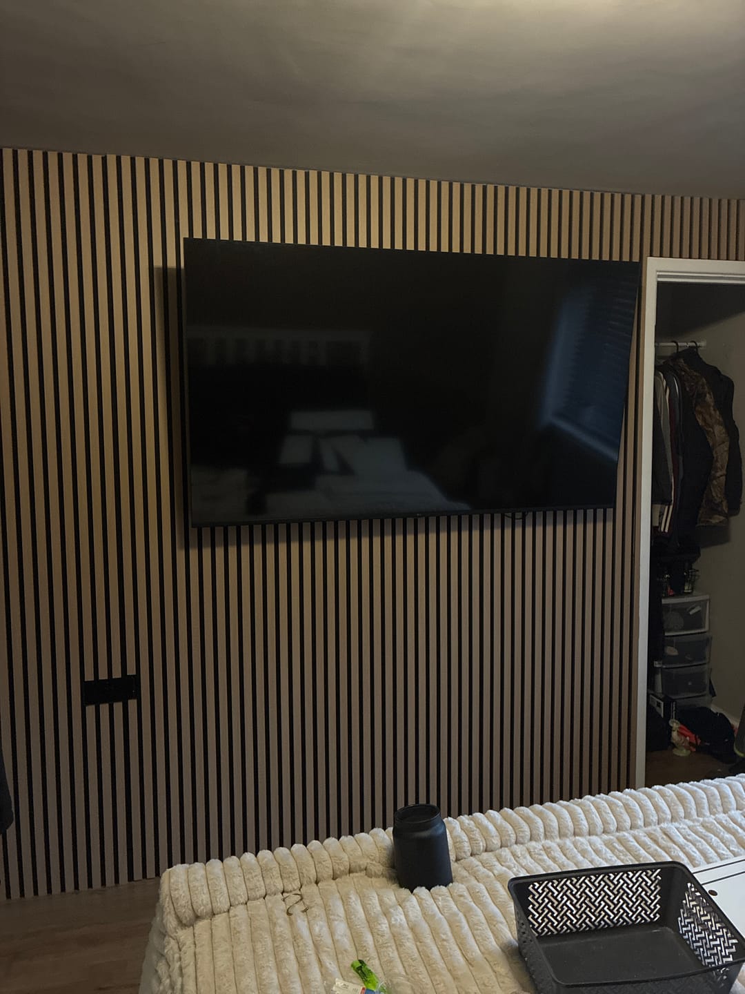 Customer photo review of Premium Acoustic Slatted Wall Panel (50mm thickness)