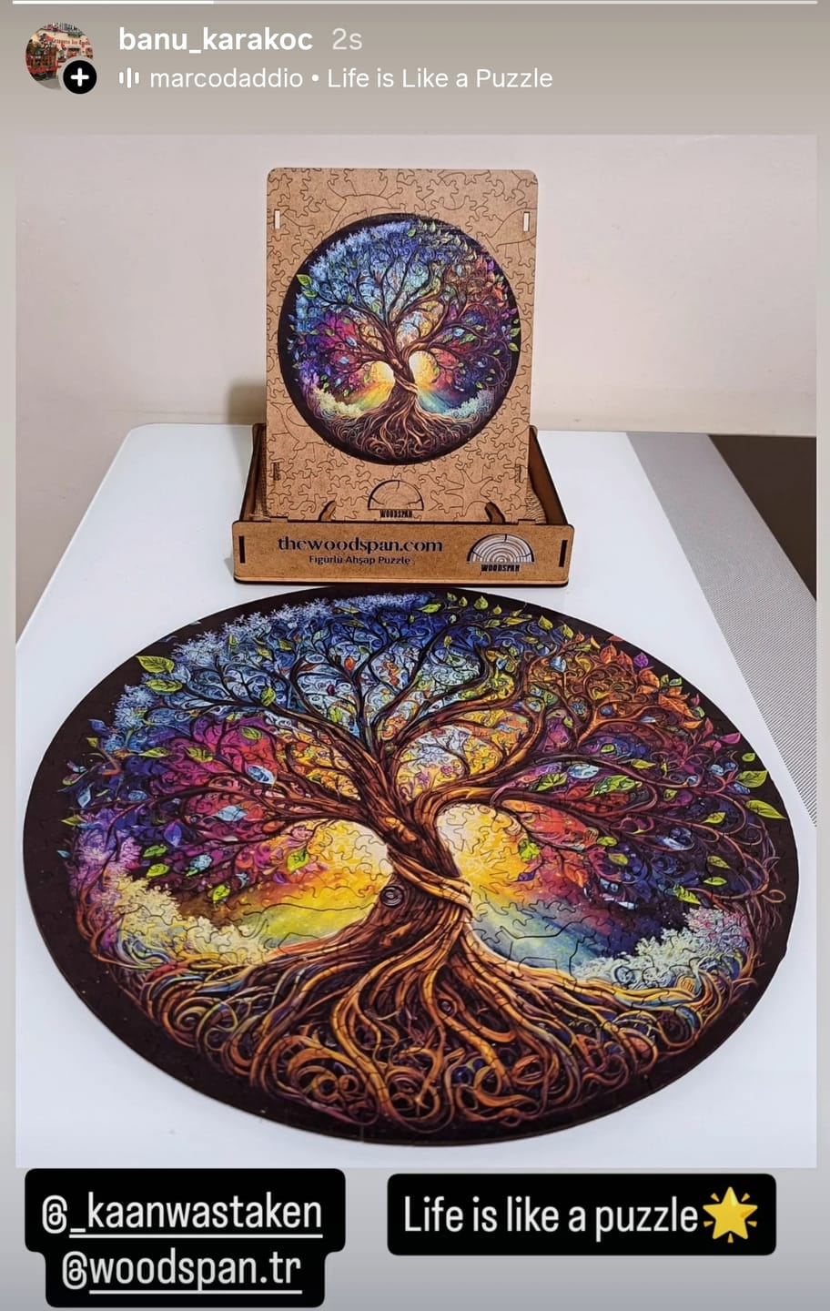 Customer photo review of Hayat Ağacı - Ahşap Puzzle