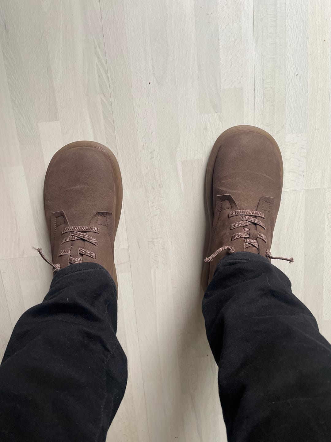 Customer photo review of Women Vintage Genuine Leather Strap Low Heel Boots