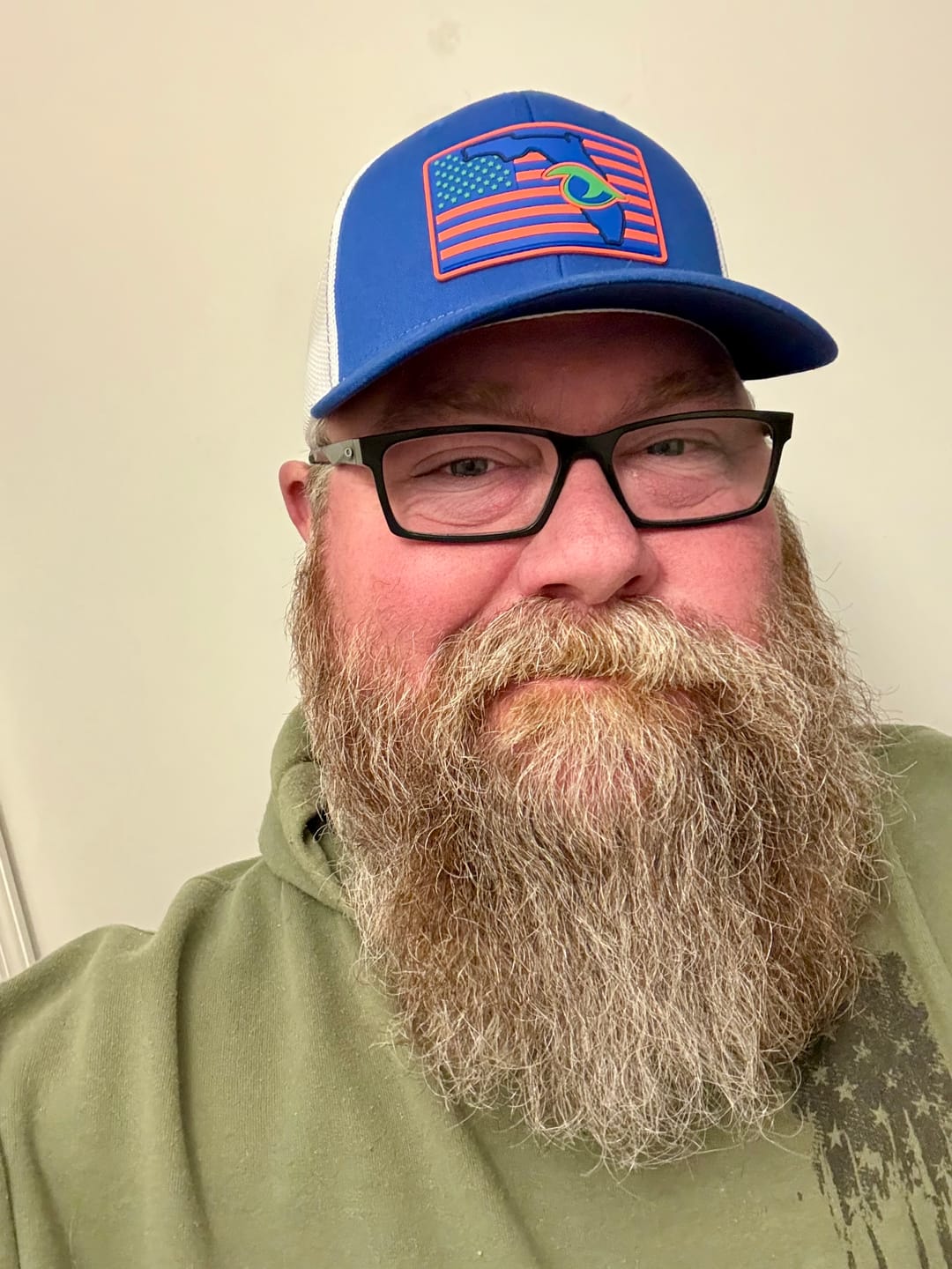 Customer photo review of Richardson 110 Blue FL Performance Fitted Hat