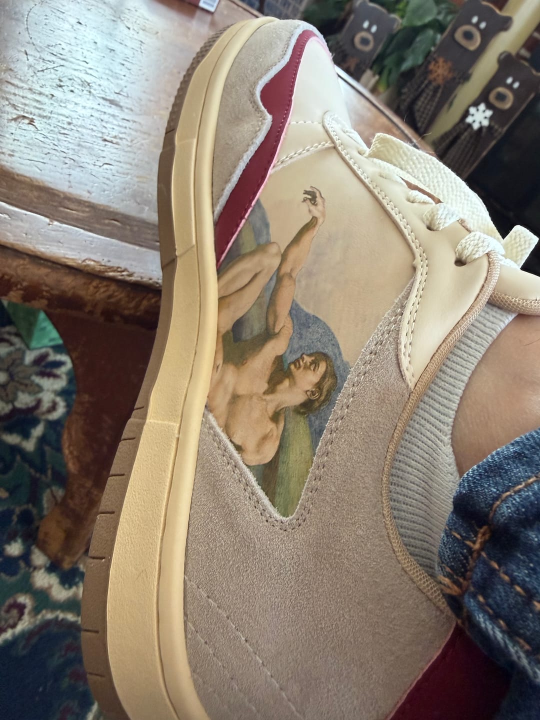 Customer photo review of The Creation of Adam Sneakers
