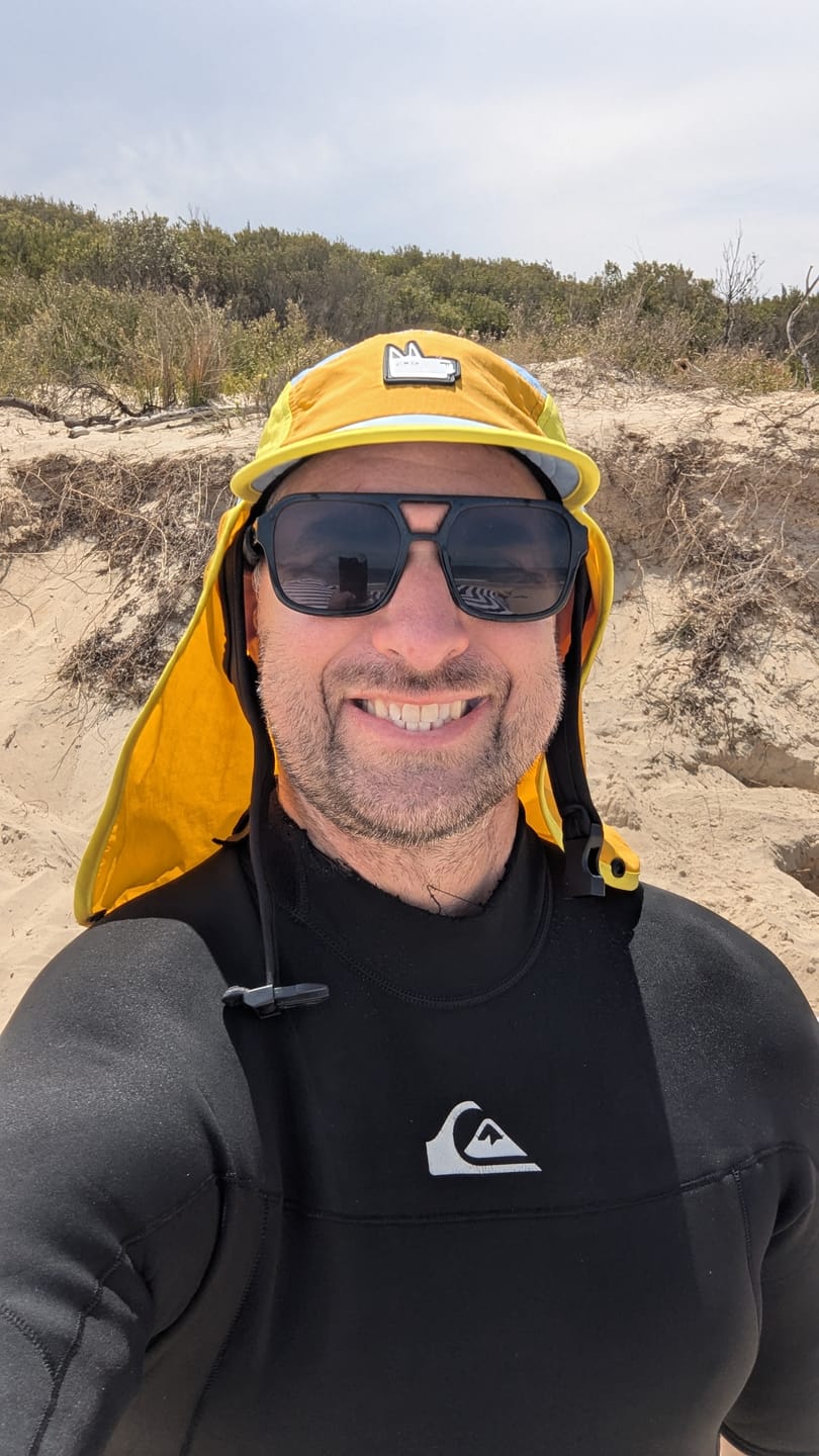 Customer photo review of Mum's Pavlova Legionnaire Surf Cap UPF 50+