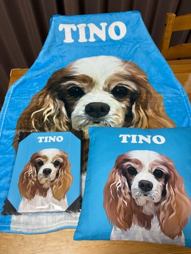 Customer photo review of Petcanva©オーダーメイド ペット似顔絵【3点セット】