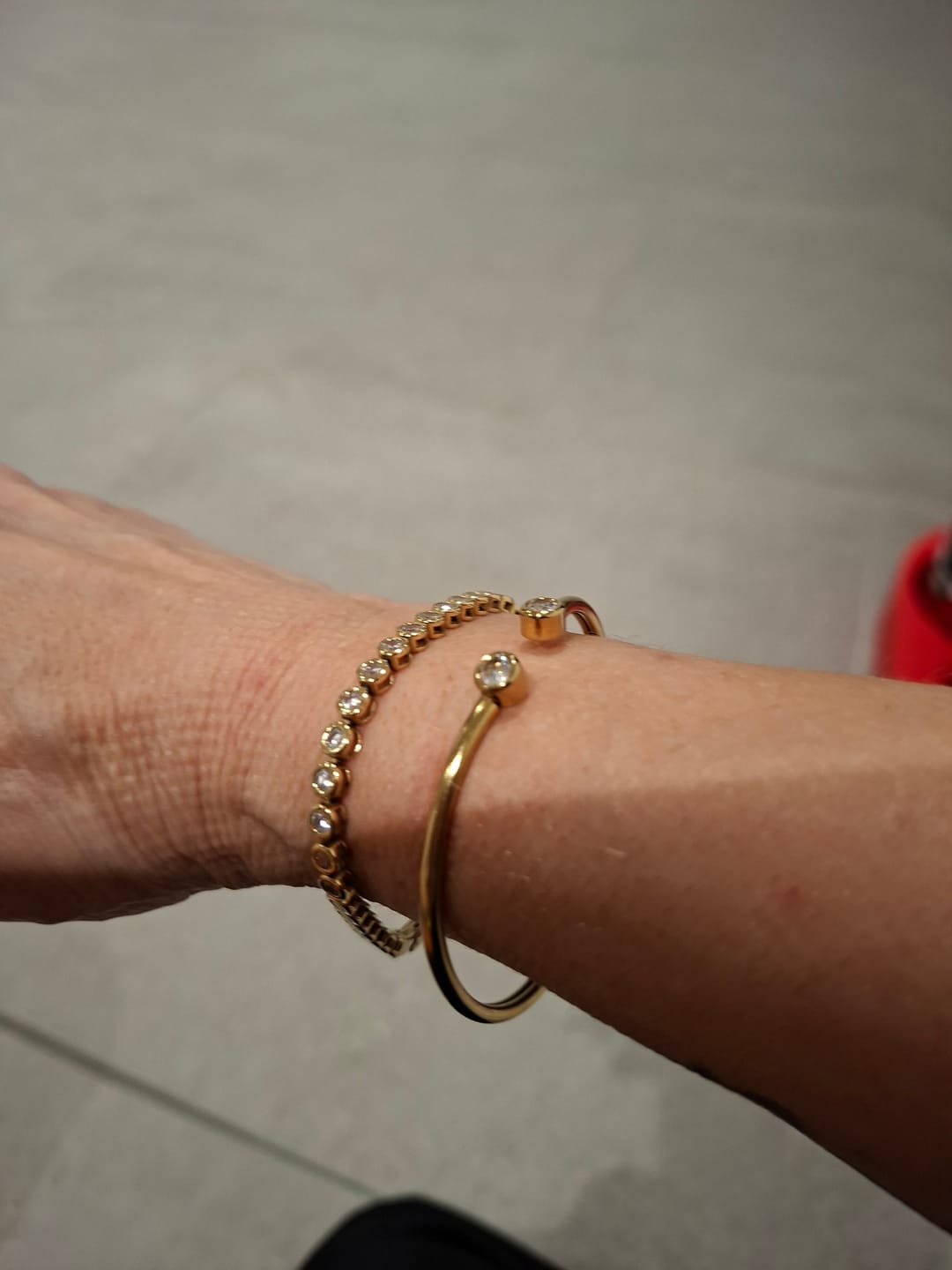 Customer photo review of Classic Bezel Tennis Bracelet