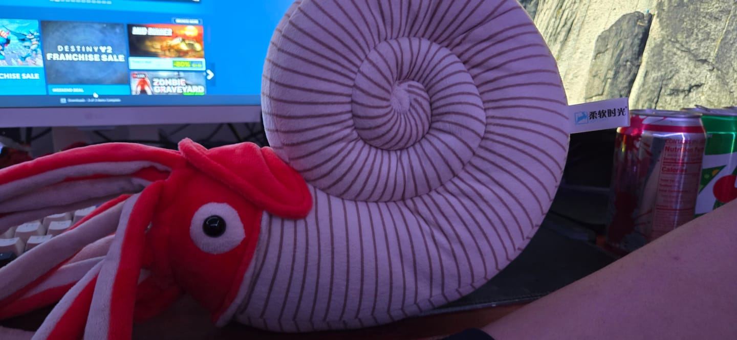 Customer photo review of Ammonite Soft Stuffed Plush Toy