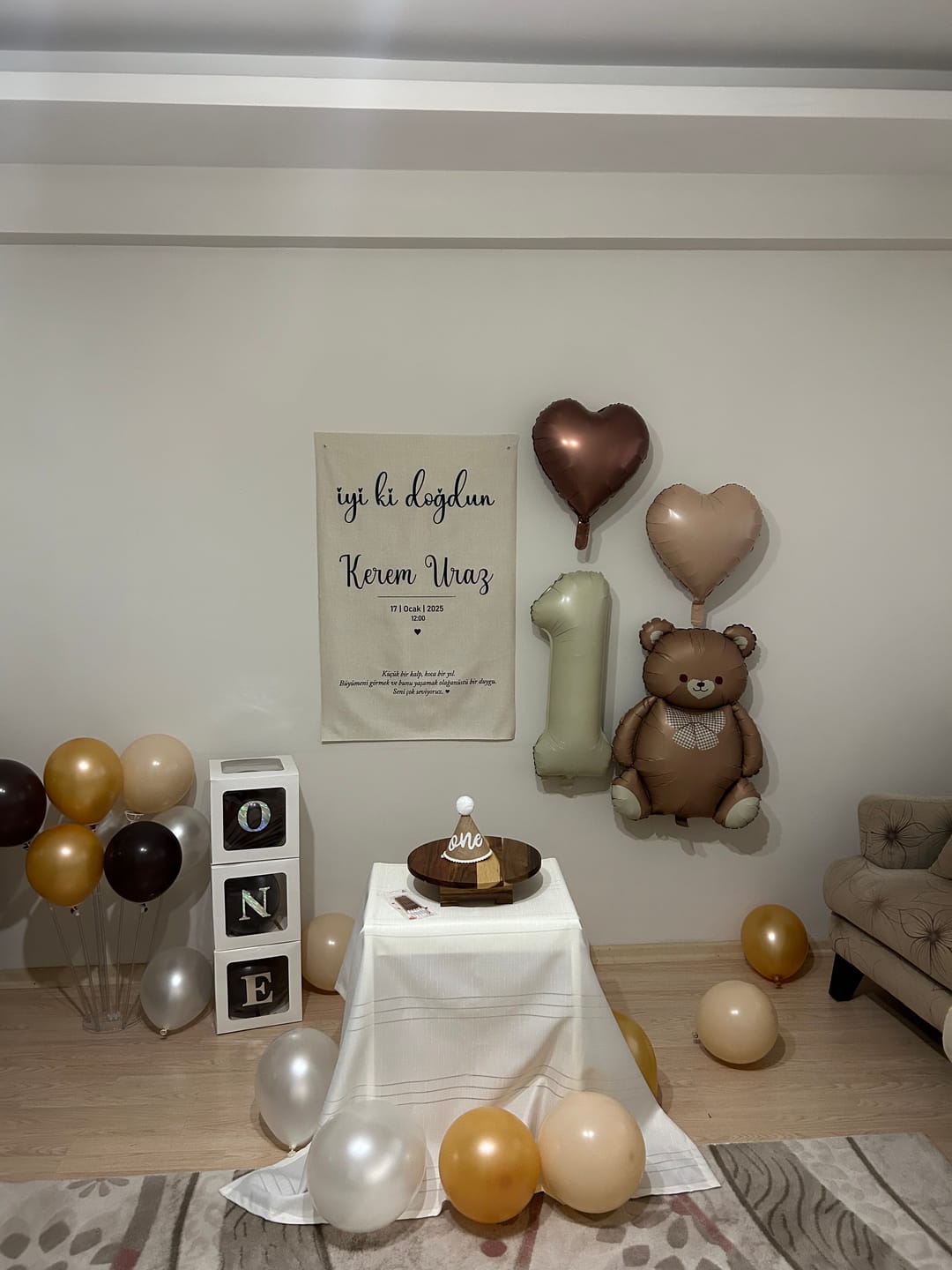 Customer photo review of Kişiselleştirilebilir Doğum Günü Örtüsü (#8)