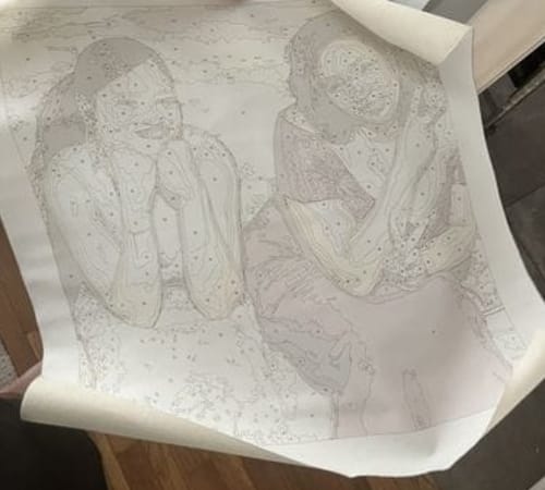 Customer photo review of Custom Portrait Paint By Numbers