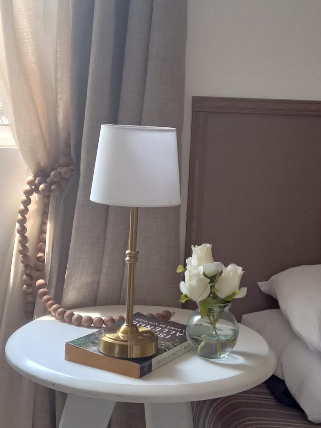 Customer photo review of LED Retro Fabric Cordless Table Lamp