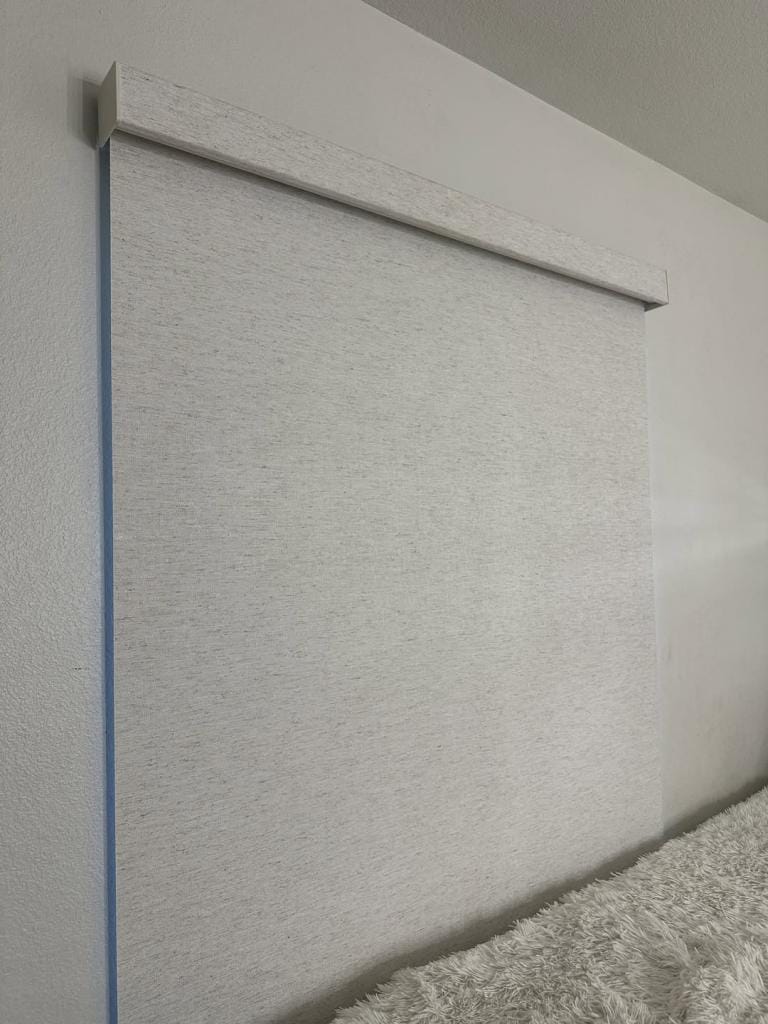Customer photo review of Charcoal Blackout Roller Shades