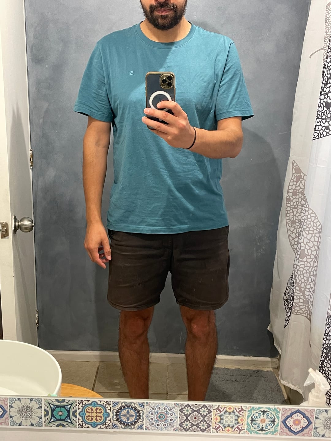 Customer photo review of Polera Pima Petróleo