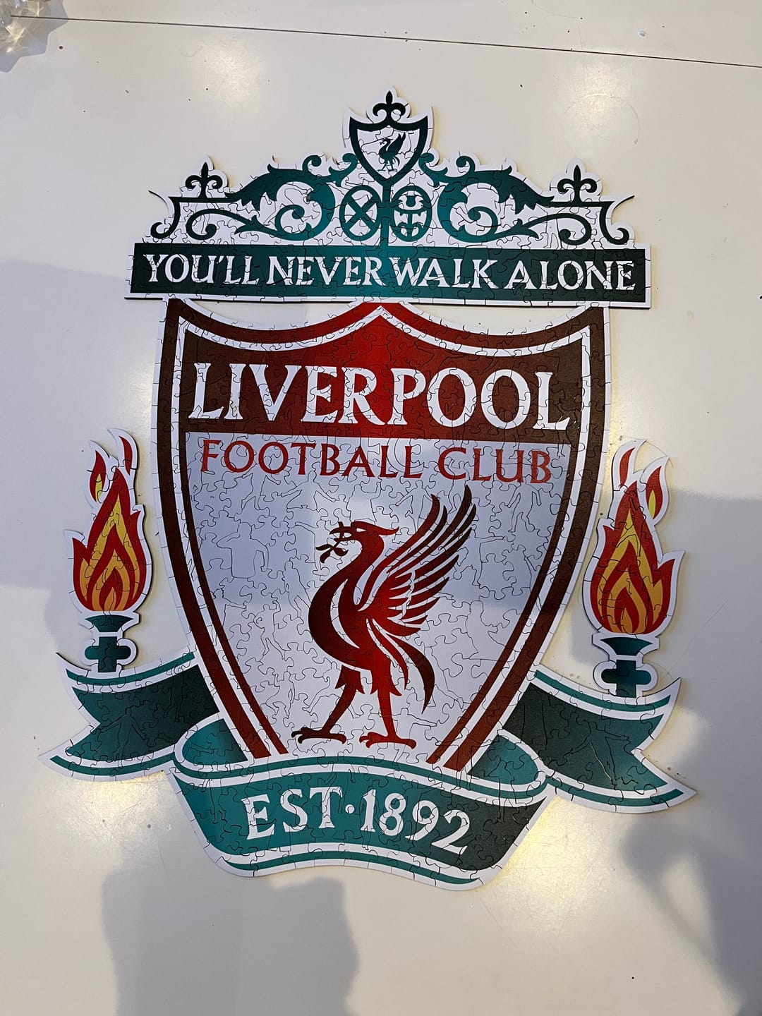 Customer photo review of Liverpool FC® Logo - Wooden Puzzle