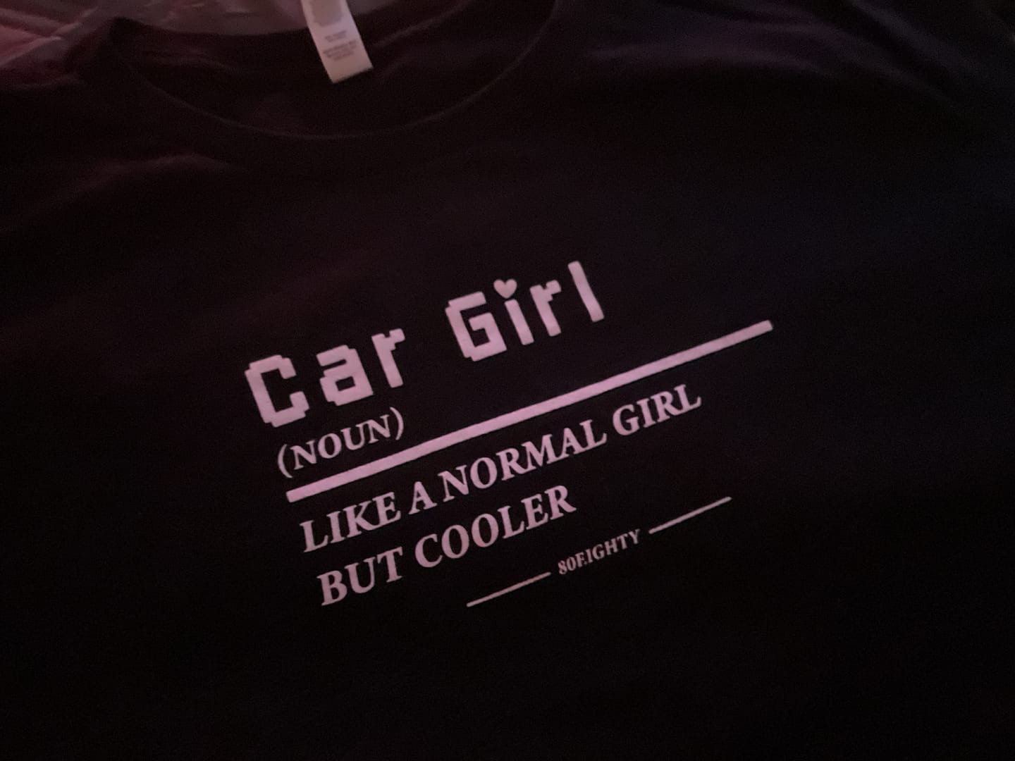 Customer photo review of 80Eighty® Women's Car Girl Shirt