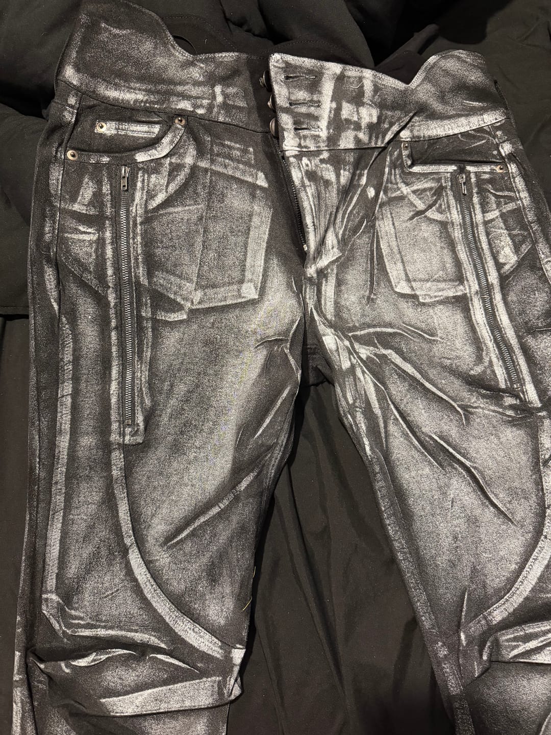 Customer photo review of Paint Stroke Denim Pants
