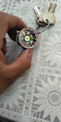 Customer photo review of Mini Wheel Keychains