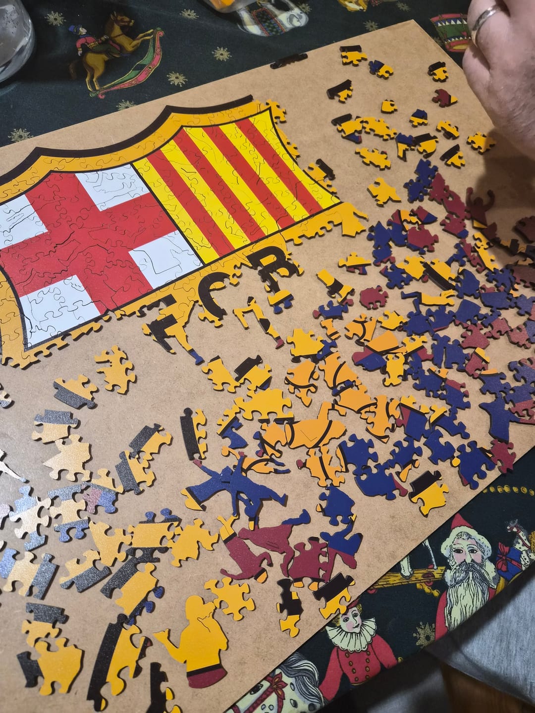 Customer photo review of FC Barcelona® Logo - Wooden Puzzle