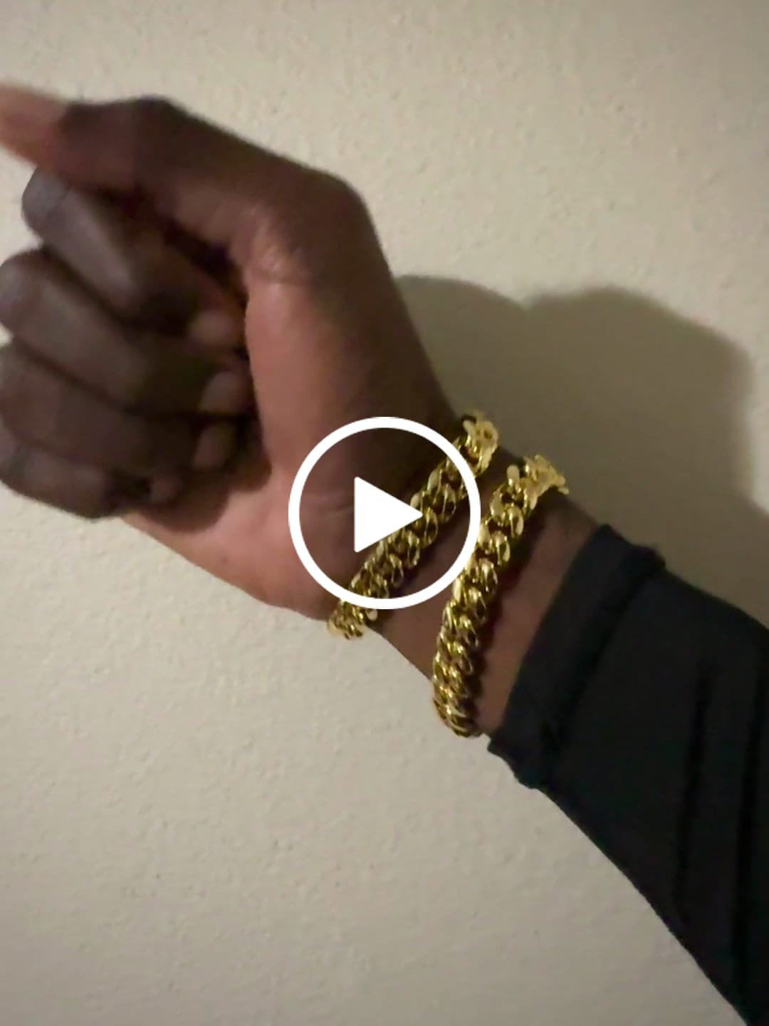 Customer video review of 10mm Cuban Iced Clasp Bracelet - Gold