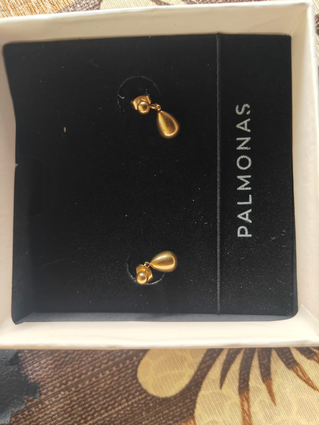 Customer photo review of Tear Drop Earrings