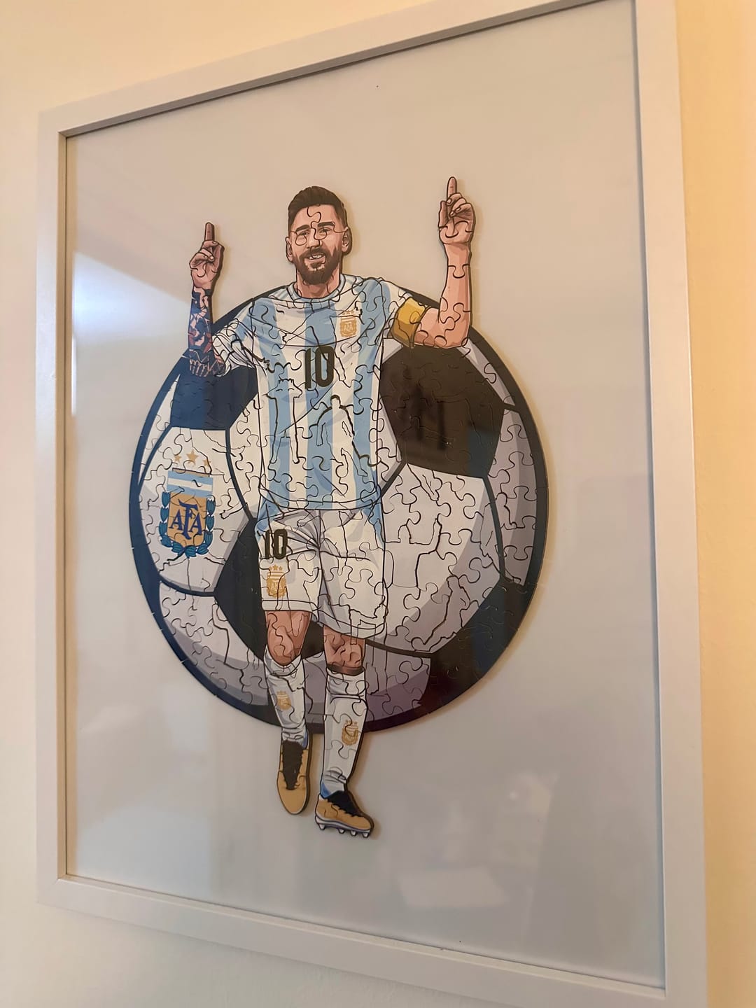Customer photo review of Lionel Messi - Wooden Puzzle