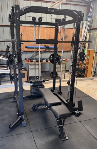 Customer photo review of CORTEX SM-20 6-in-1 Power Rack with Smith & Cable Machine + BN-9 Bench + 100kg Olympic Tri-Grip Weight Plate & Barbell Package