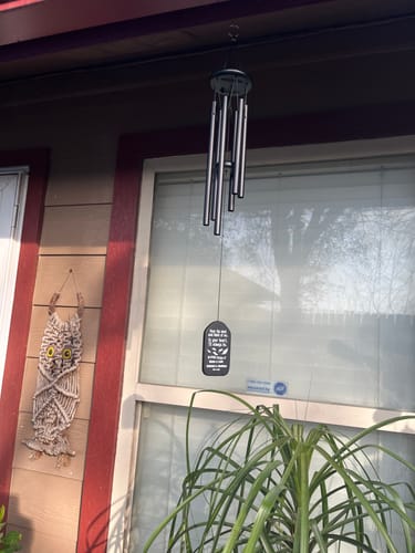 Customer photo review of In The Loving Memory Personalized Wind Chimes Gifts
