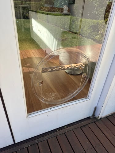 Customer photo review of Invisi Flap Pet Door For Glass