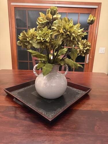 Customer photo review of Twisted Handle Stoneware Vase