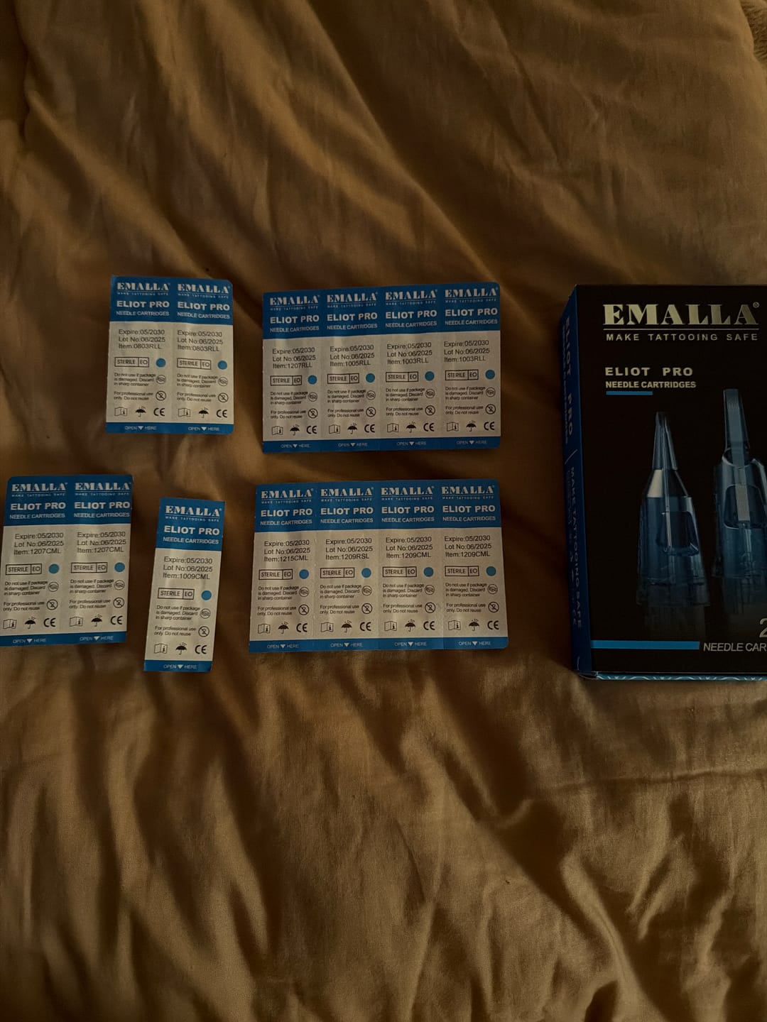 Customer photo review of EMALLA Eliot Pro Tattoo Cartridge Needles Sample (Box of 20)