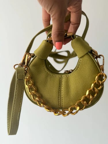 Customer photo review of LEFTSIDE Mini PU Leather Saddle Shoulder Bag for Women 2024 Winter New Trend Y2K Handbags and Purses Females Crossbody Bags