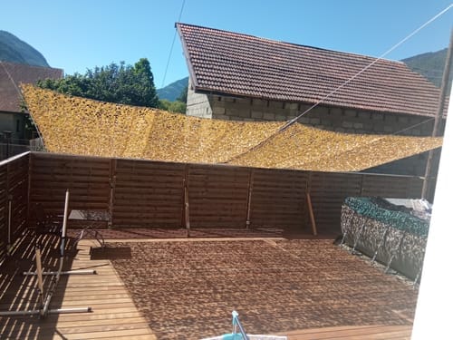 Customer photo review of Tarnnetz mit Stahlseil