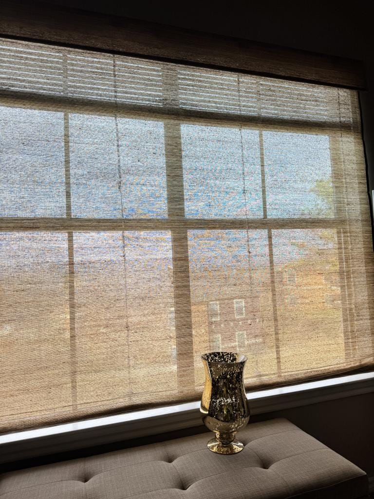 Customer photo review of Natural Eco-Friendly Woven Wood Shade