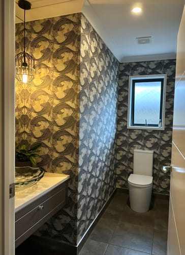 Customer photo review of Tokyo Fish Bowl Wallpaper - Black