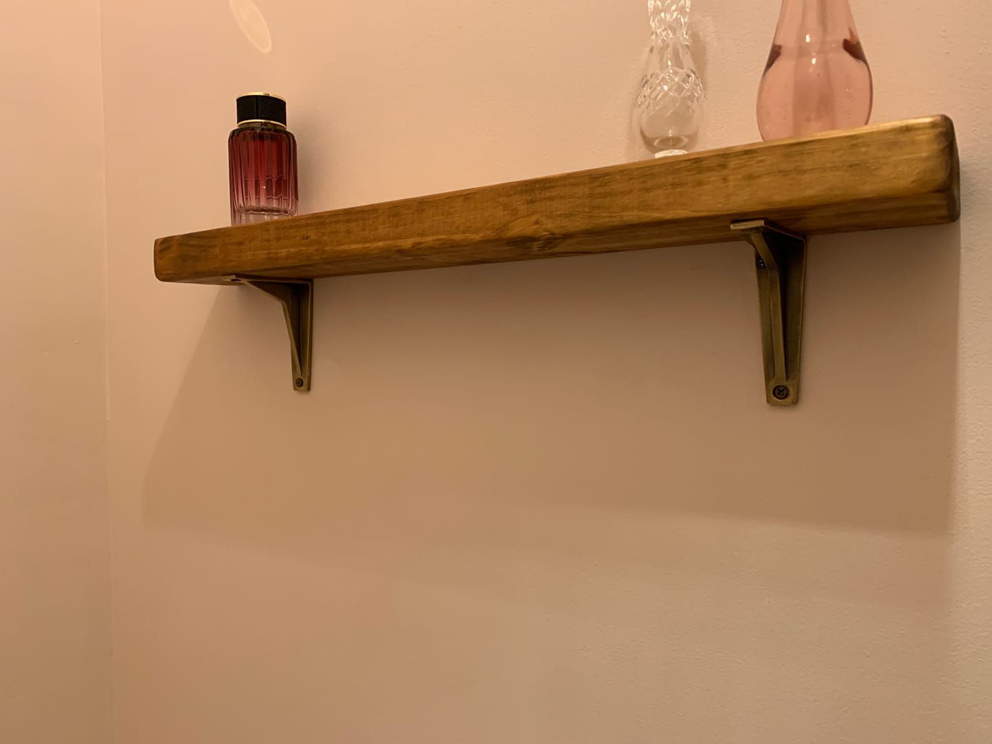 Customer photo review of Heritage Shelf Bracket | Aged Brass