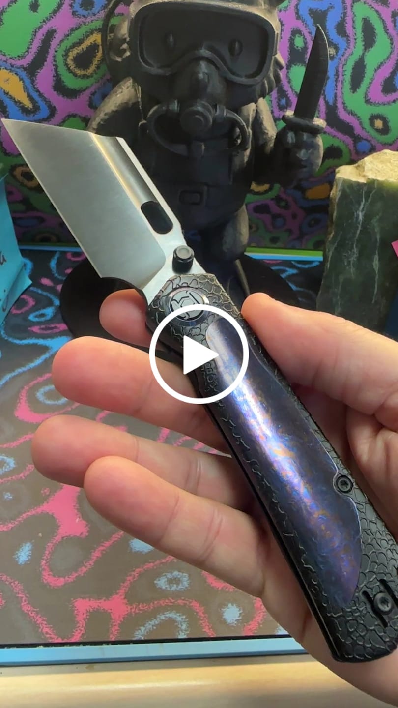 Customer video review of Kunwu Cochise Titanium Frame Lock Pocket Knife Vancron 3.5"